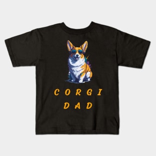 corgi dad Kids T-Shirt